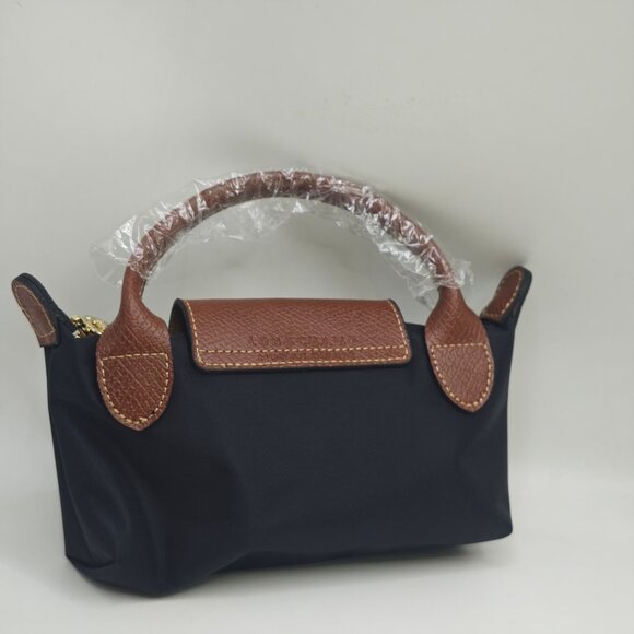 Black Longchamp Nylon Tote with Leather Trim - Picture 4 of 4